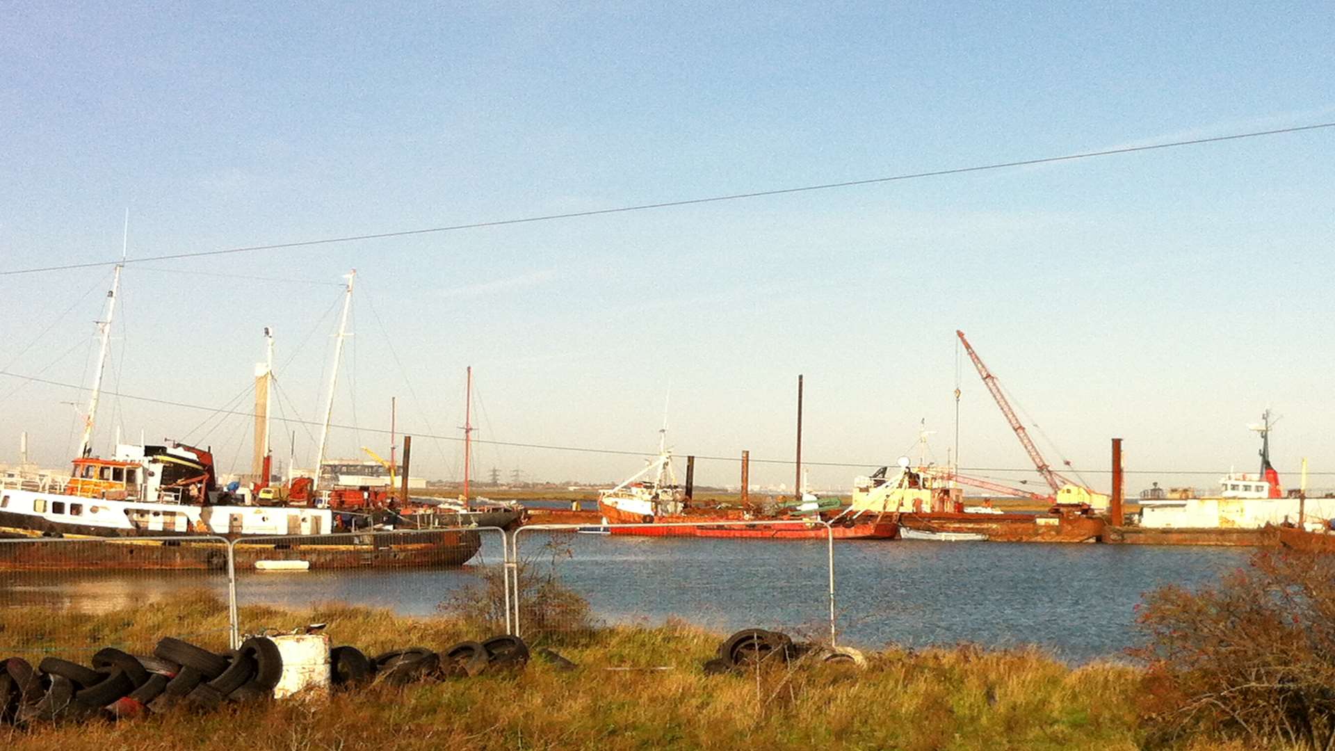 The boat was moored off Coal Washer Wharf, Queenborough
