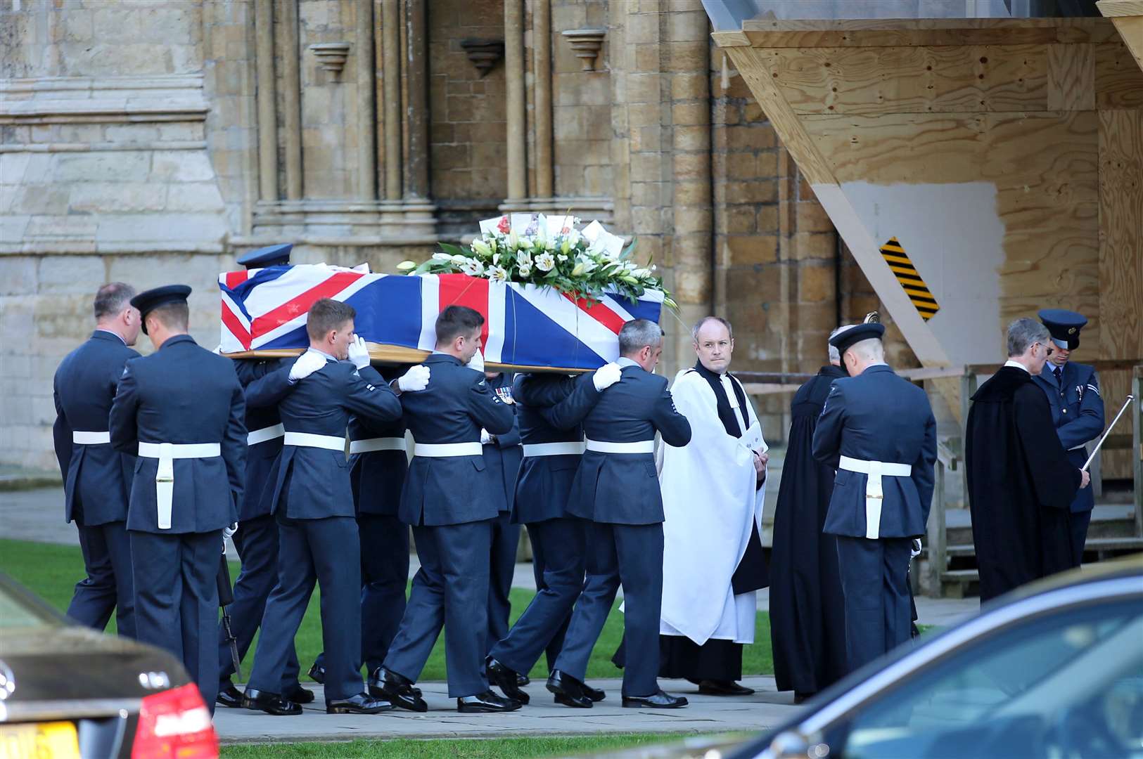 The funeral of Cpl Jonathan Bayliss at Lincoln Cathedral in April 2018. Picture: SWNS