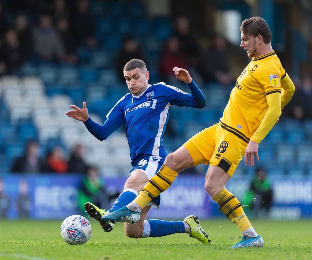League 1 player-of-the-month Alex Gilbey in action against the Gills Picture: Ady Kerry