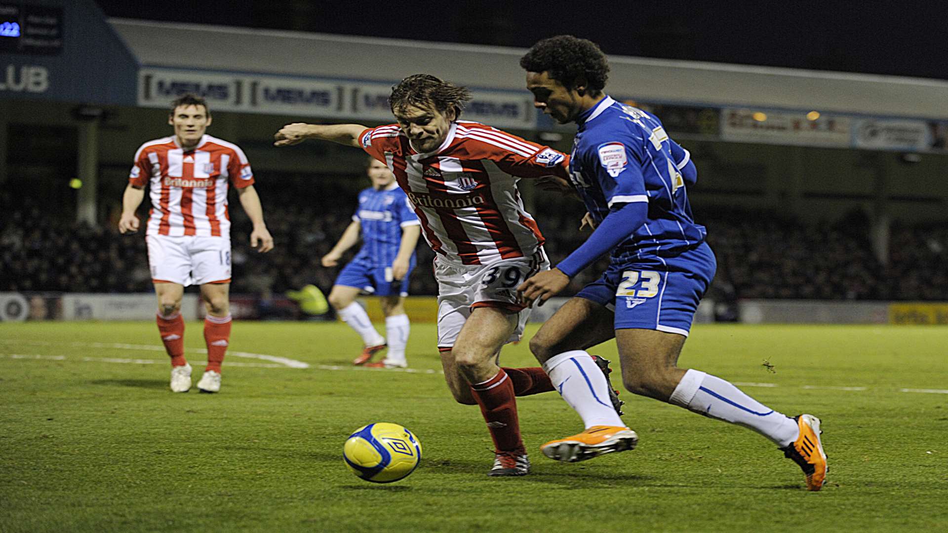 Stefan Payne in action for Gillingham in the FA Cup third round clash against Stoke City in 2012. Picture: Barry Goodwin