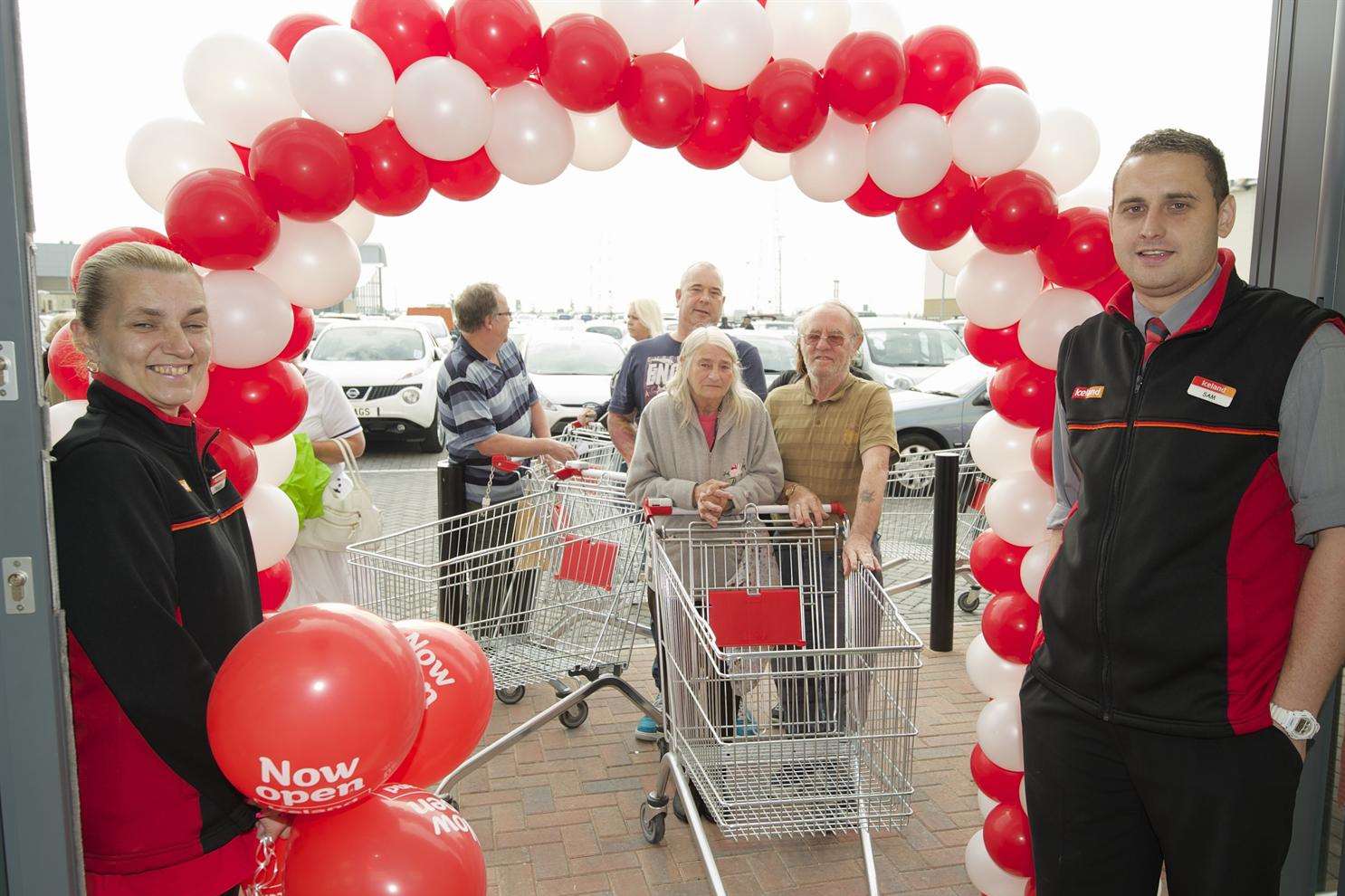 The opening day of the new Iceland store at Neats Court, Queenborough