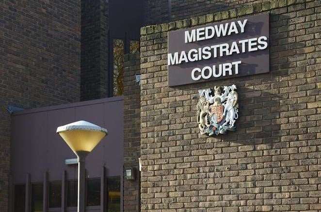 The 23-year-old appeared at Medway Magistrates Court