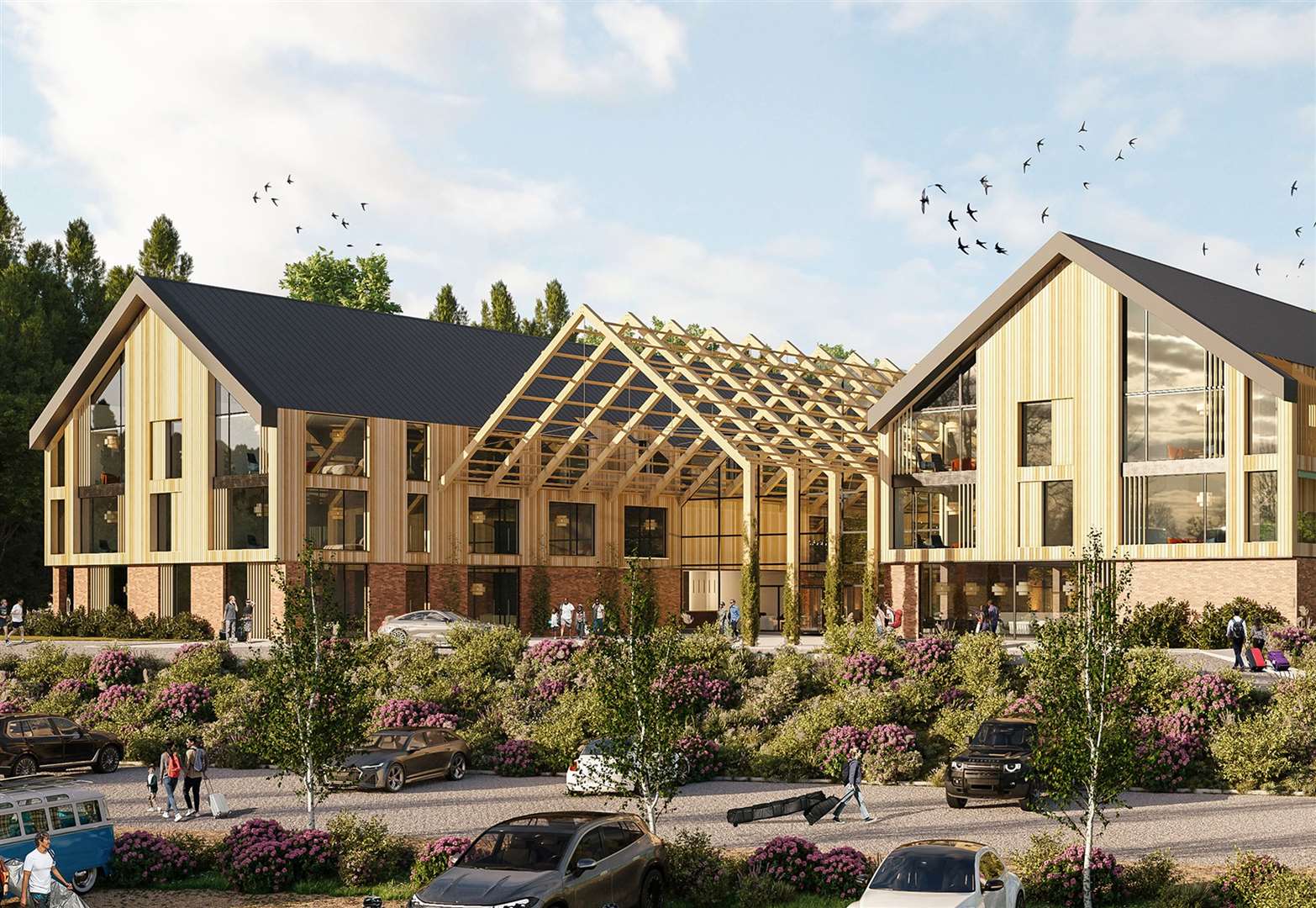 An artist’s impression of plans for the proposed hotel for Betteshanger. Picture: Betteshanger Country Park