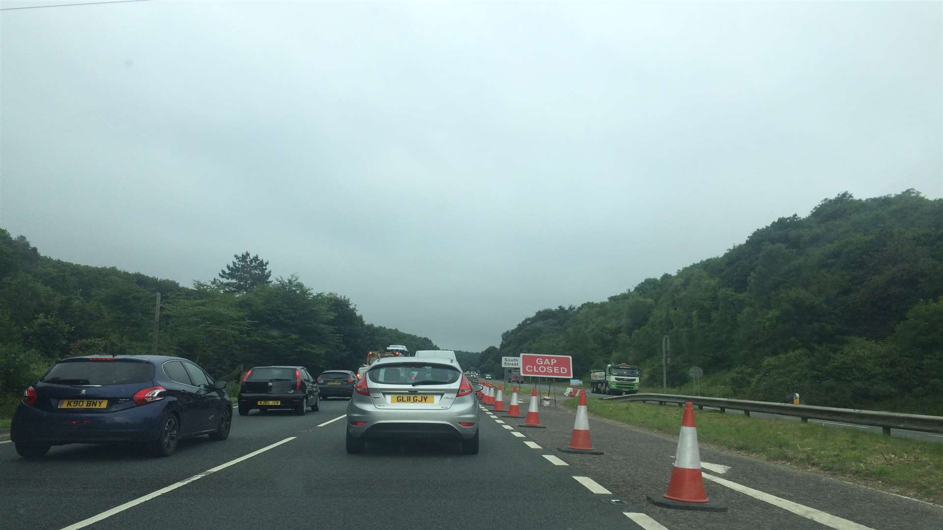 Crossovers on the A249 are being closed off for the next three days while the County Show takes place