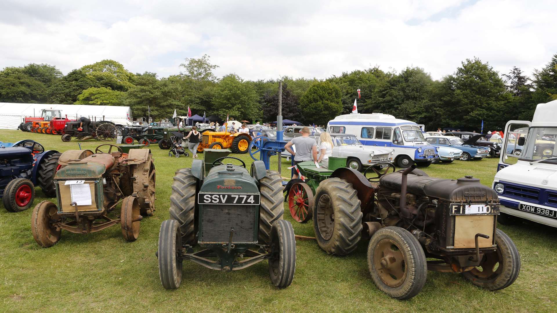 Vintage tractors at the Kent Showground