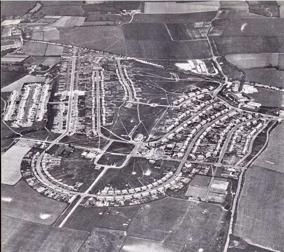 Aerial view over Aylesham circa the 1950s. Picture: Colin Varrall