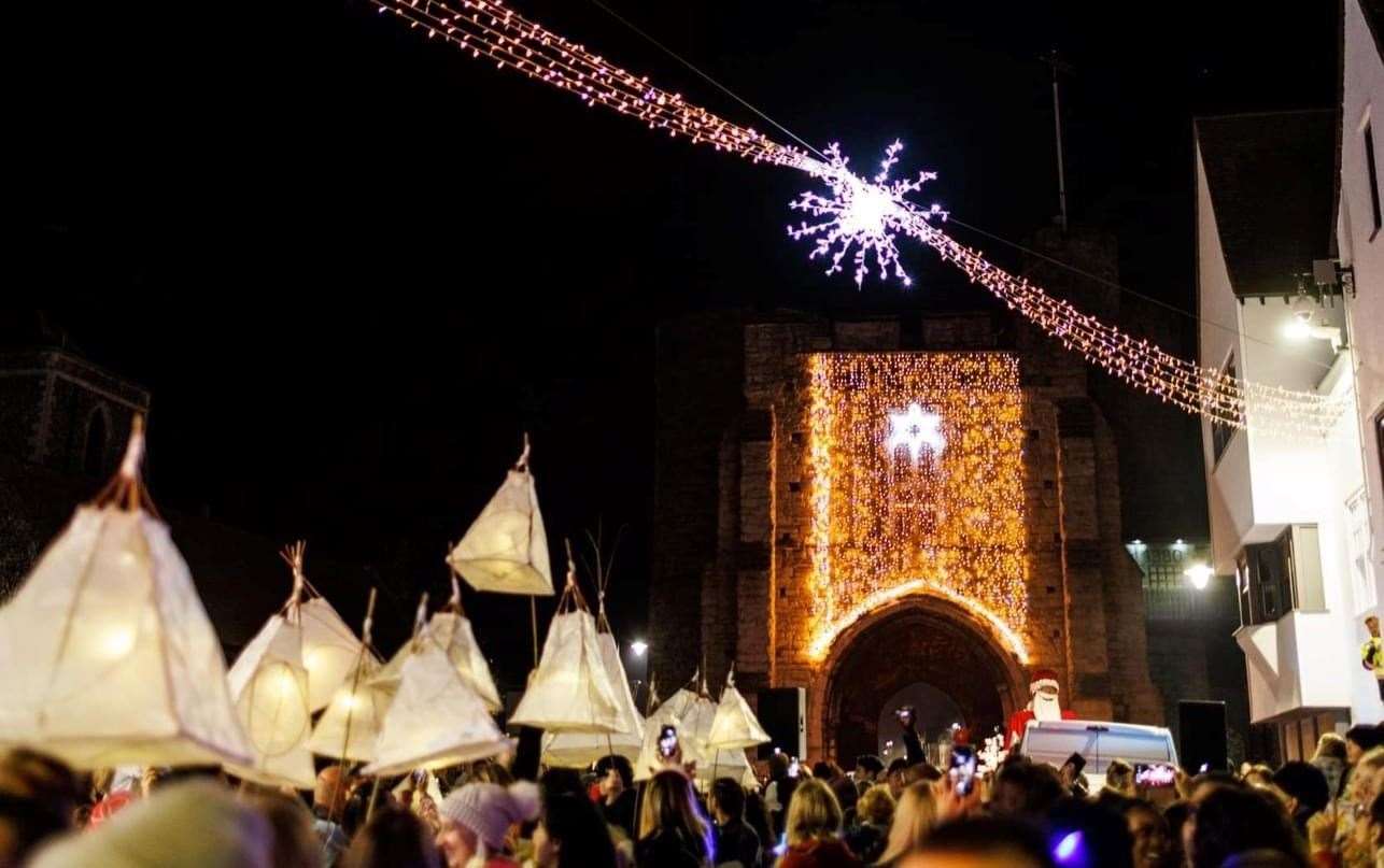 Canterbury’s Christmas Light Parade will include cast members from the Marlowe Theatre panto. Picture: Matt Wilson