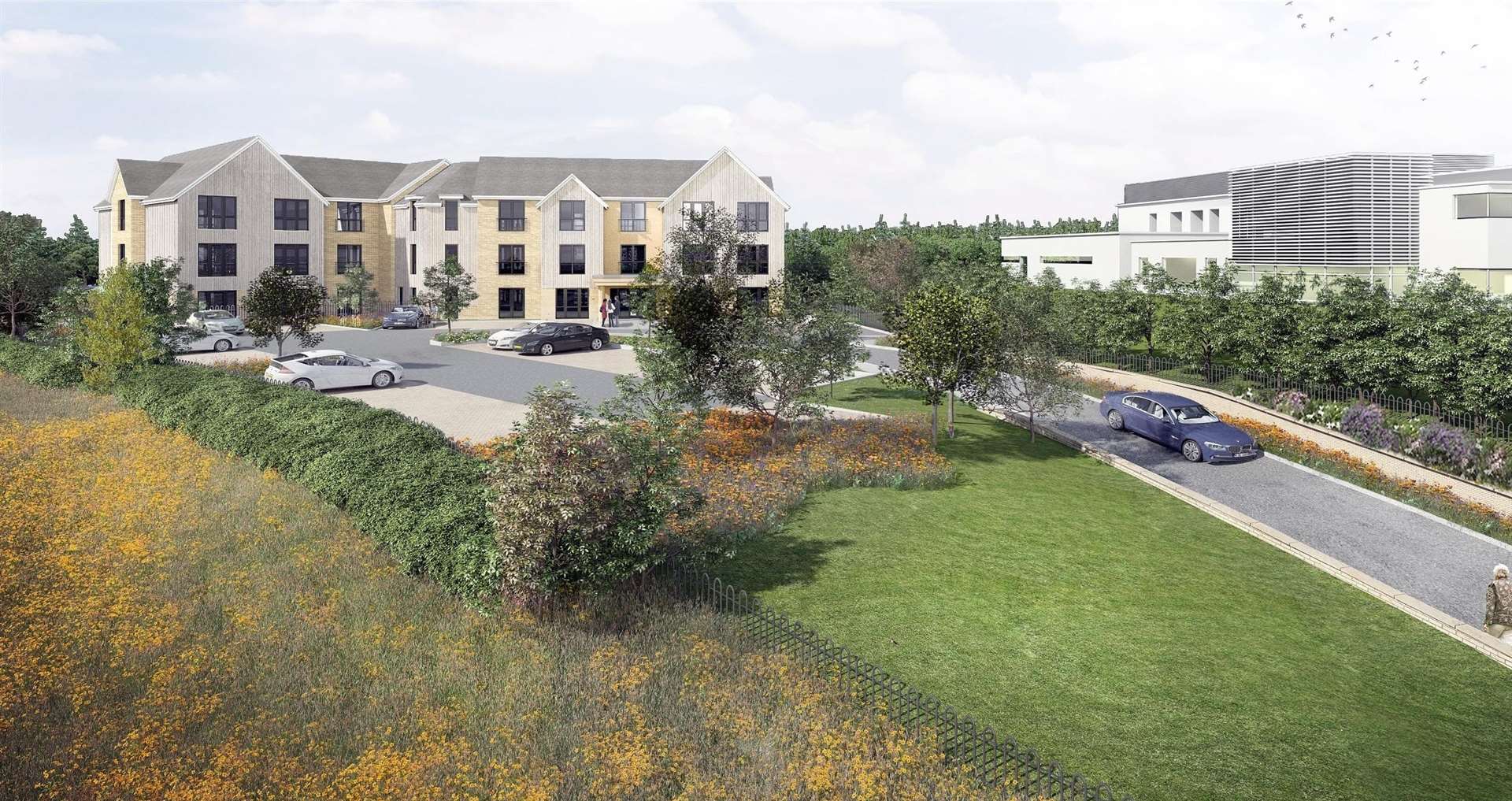 Plans for a 68-bed care home near the William Harvey Hospital