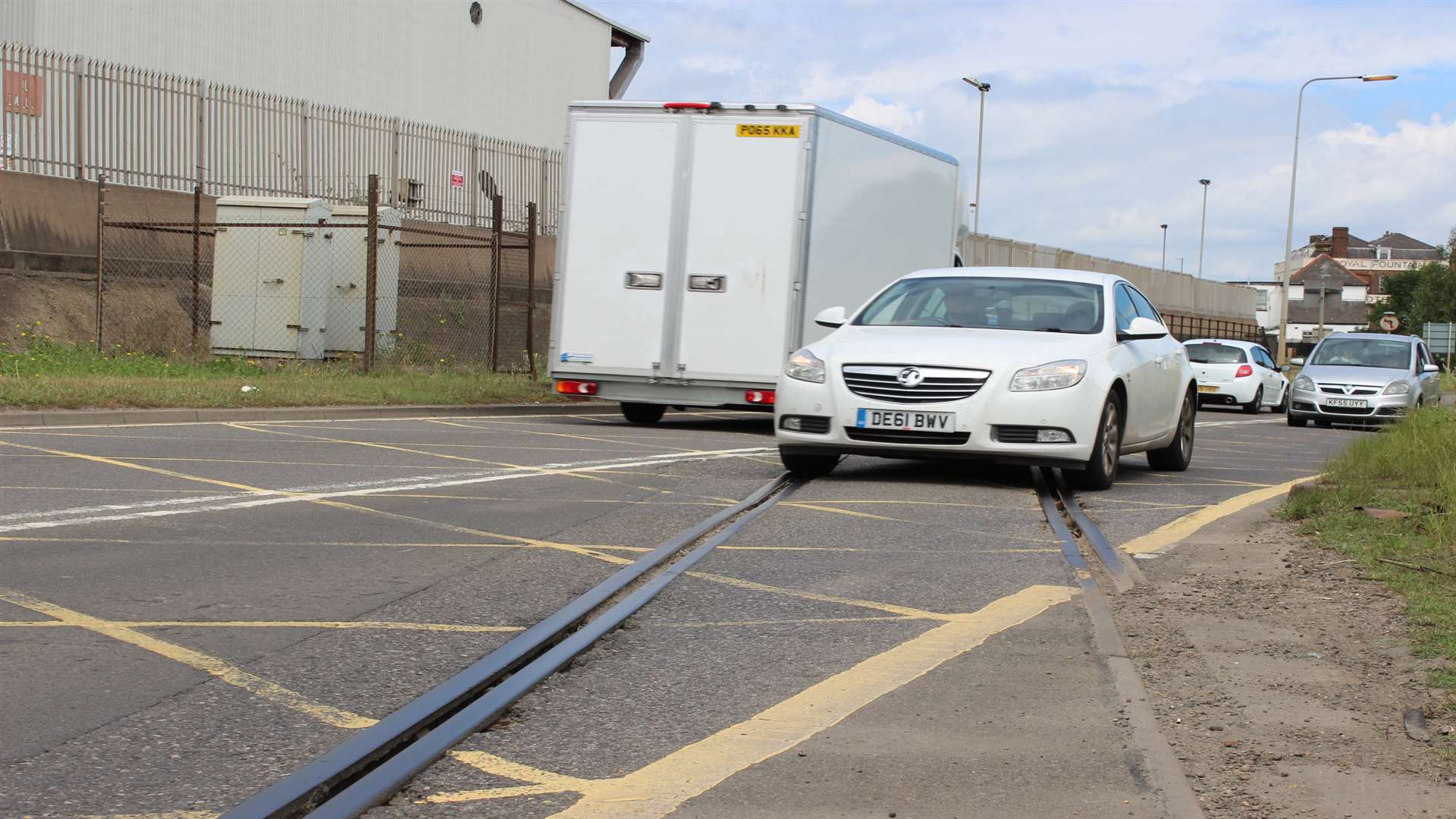 Danger rail tracks for cyclists at Blue Town, Sheerness