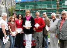 Clair Hawkins and other Labour supporters