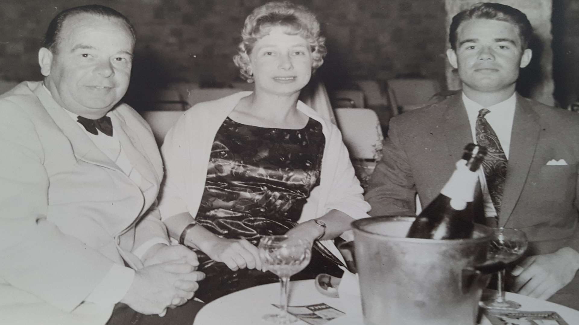 Beryl with husband Bert (left) and their son Alan on a holiday in Spain