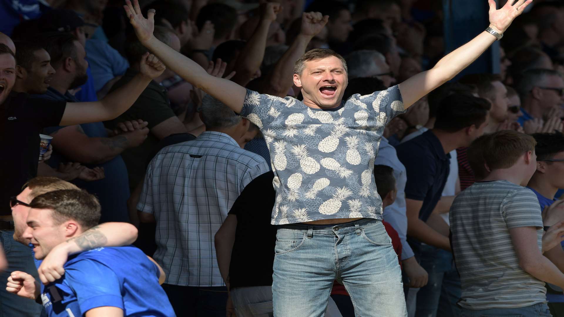 There was plenty for Gills fans to celebrate at Roots Hall. Picture: Barry Goodwin