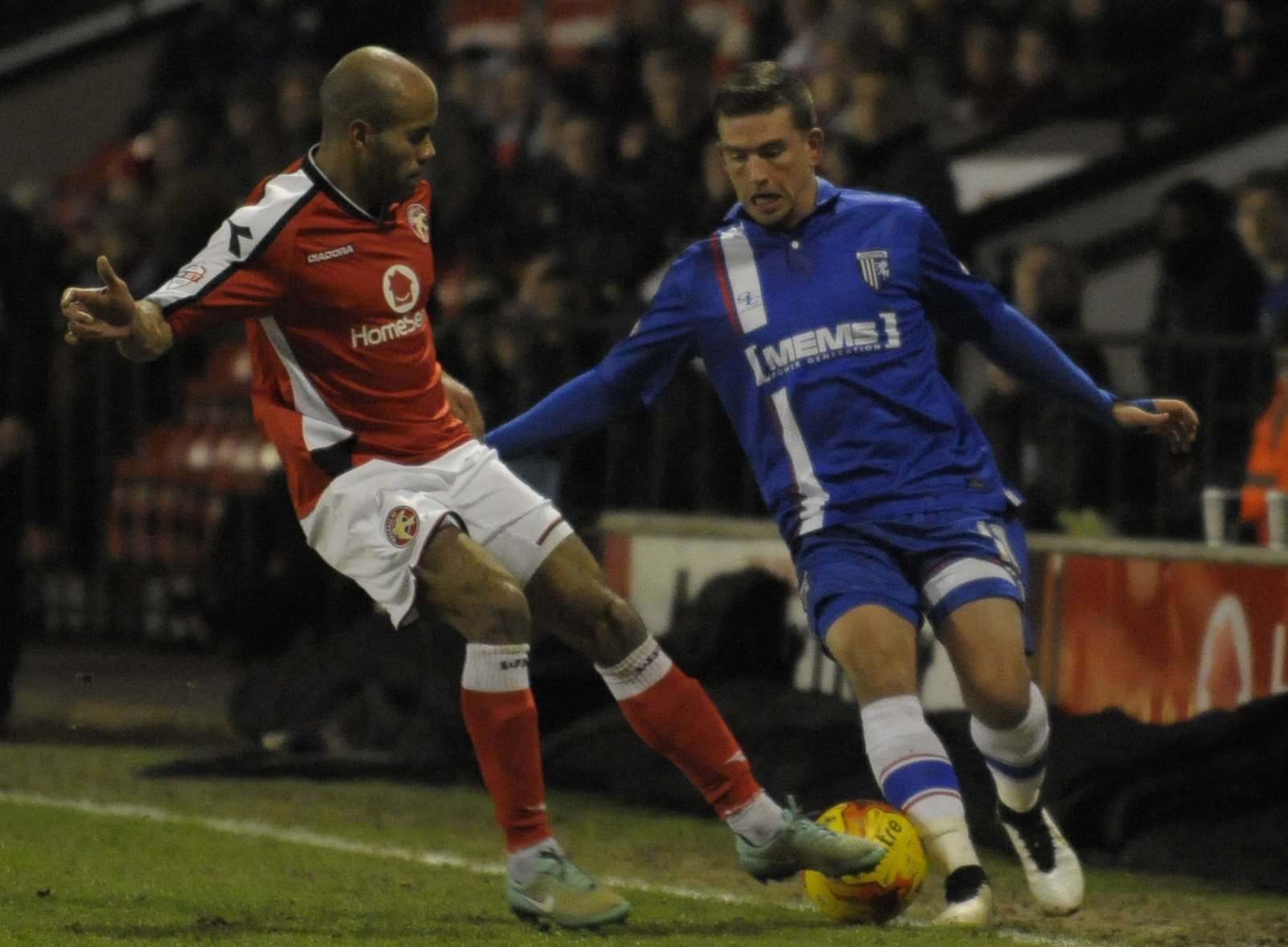 Cody McDonald in action for Gills at Walsall. Picture: Barry Goodwin