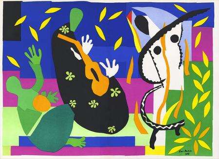Henri Matisse's Tristesse du Roi (Sorrow of the King), 1952. Gouache découpée 292 x 386cm DACS. Taken from Matisse: Drawing with Scissors.