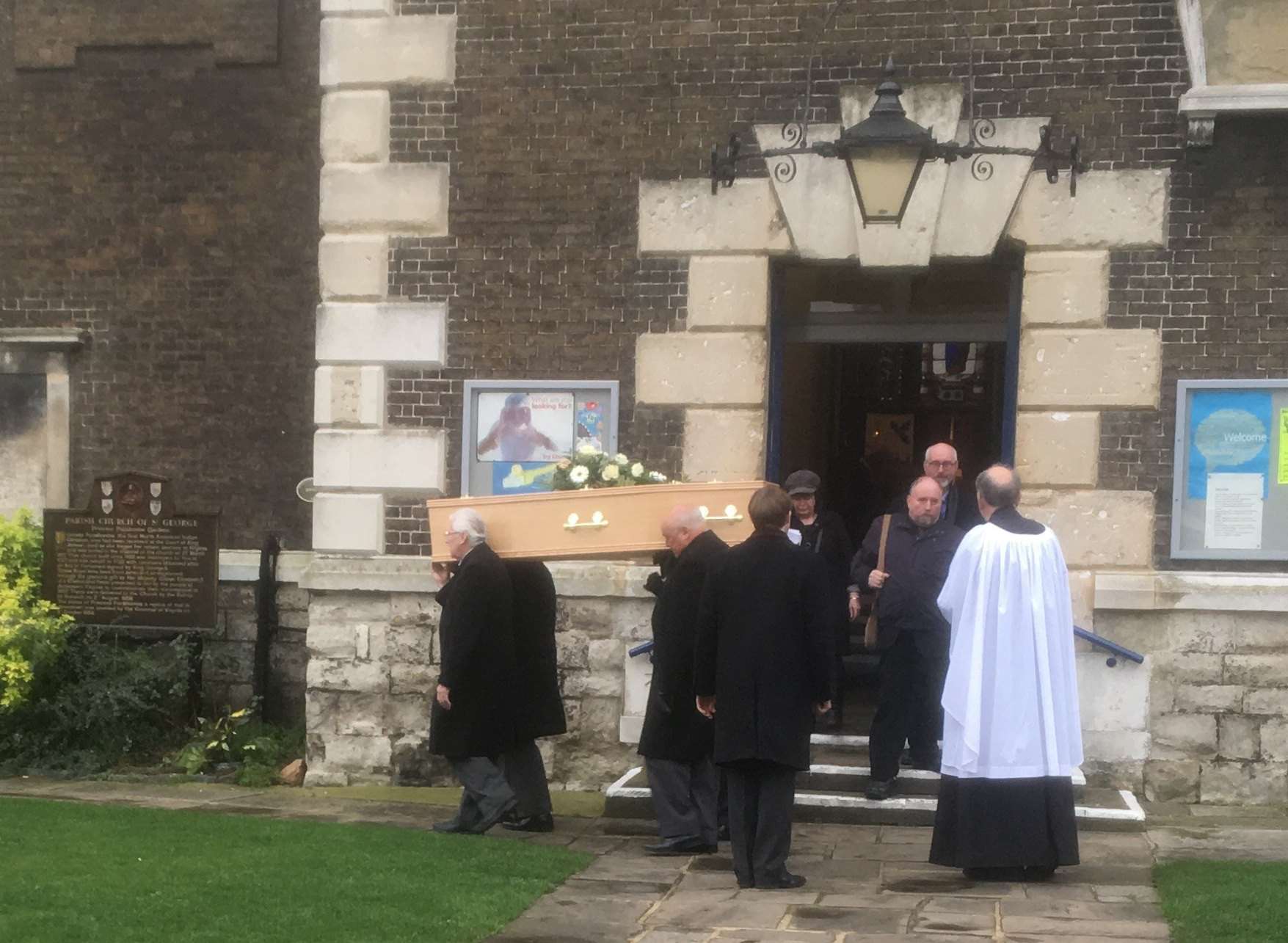 Joan Marven's funeral was held at St George's Church