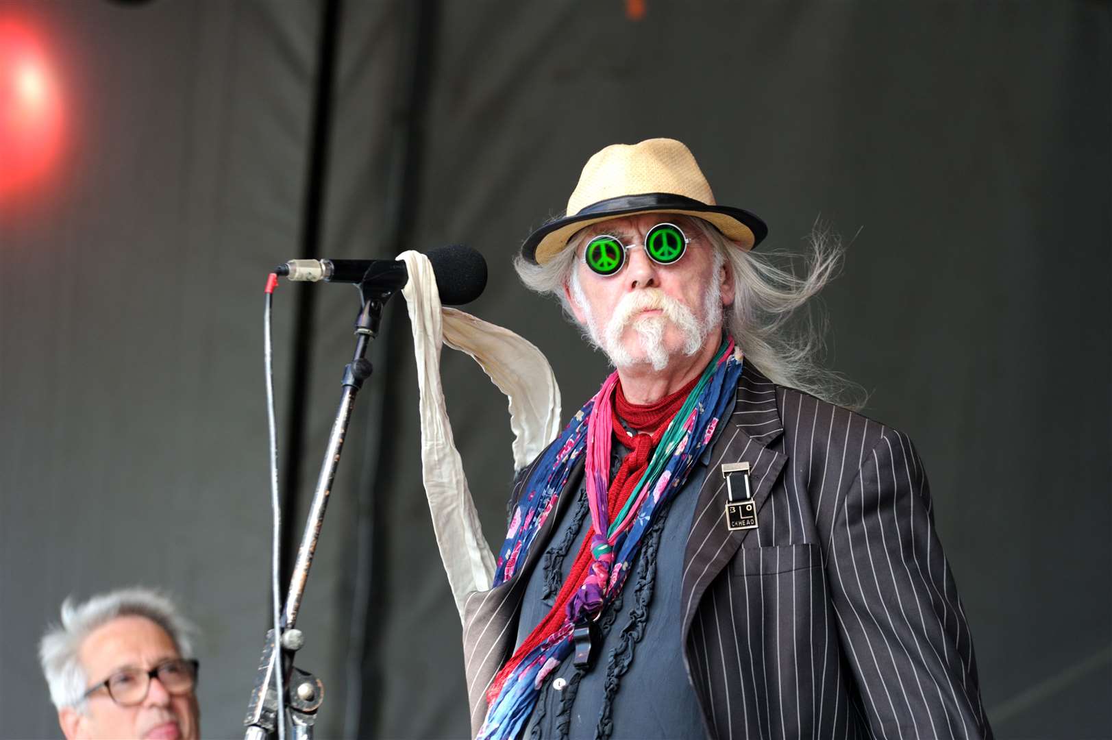 Derek Hussey of The Blockheads will be at Faversham football ground today. File photo.