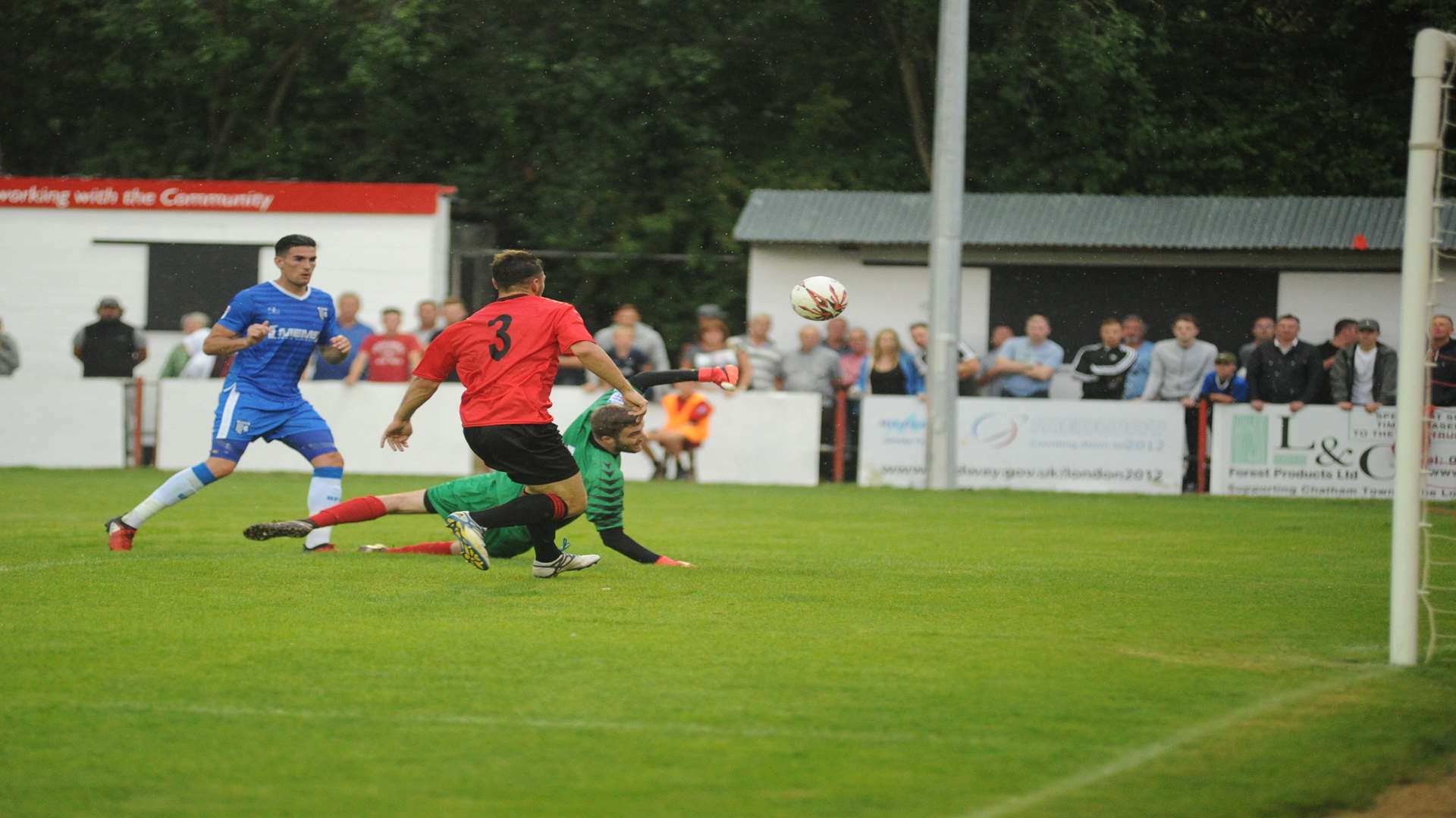 Conor Wilkinson chips the keeper to make it 3-0 Picture: Steve Crispe