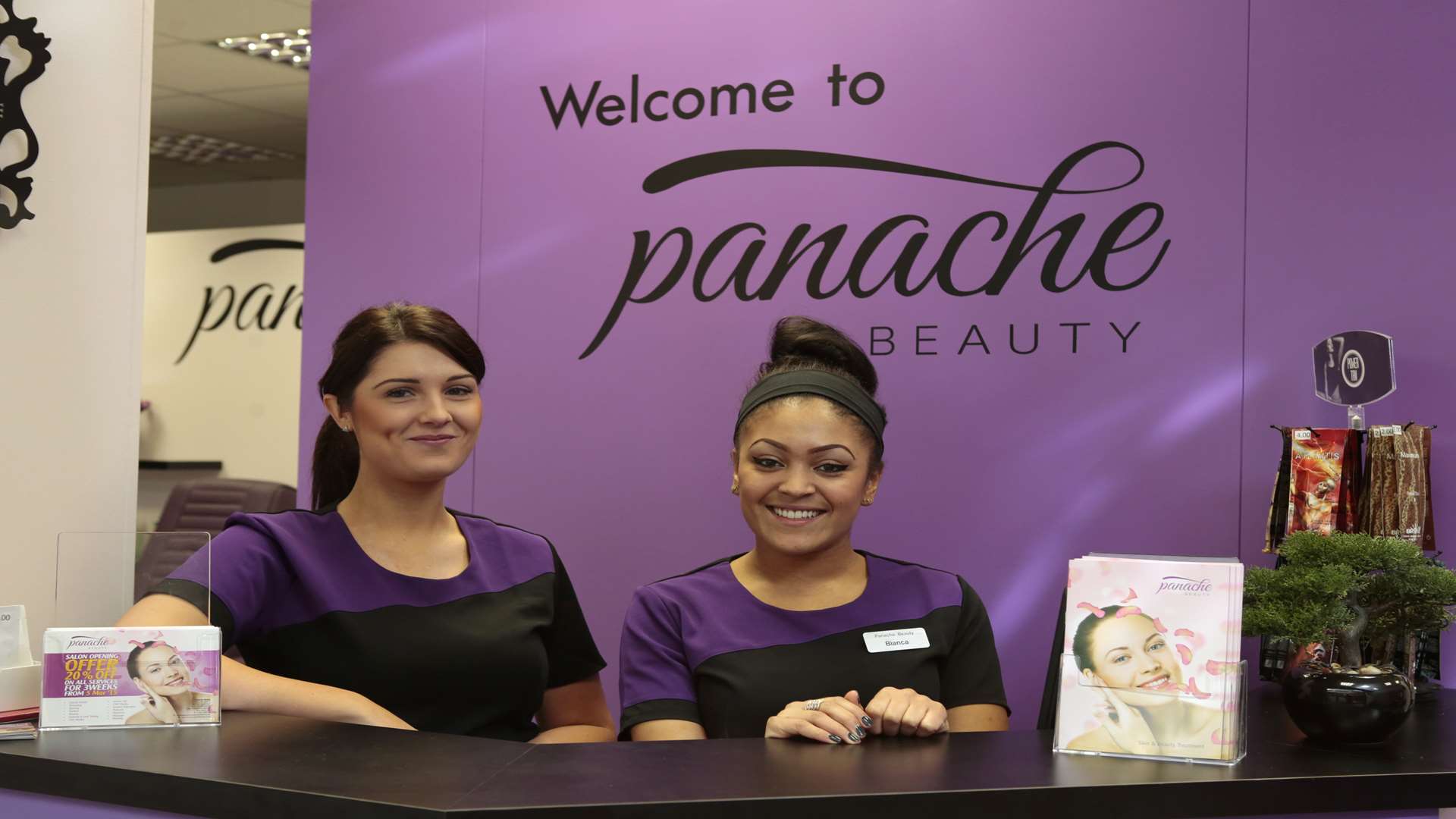 From left, Kirsty Trott and Bianca Caney of Panache Beauty.