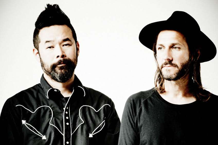 Frontman Grant Nicholas, right, and bassist Taka Hirose, aka Feeder, are coming to Kent