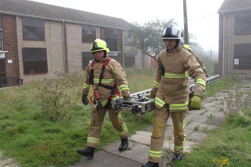 Firefighters have been using St George's Court in Sheerness for training