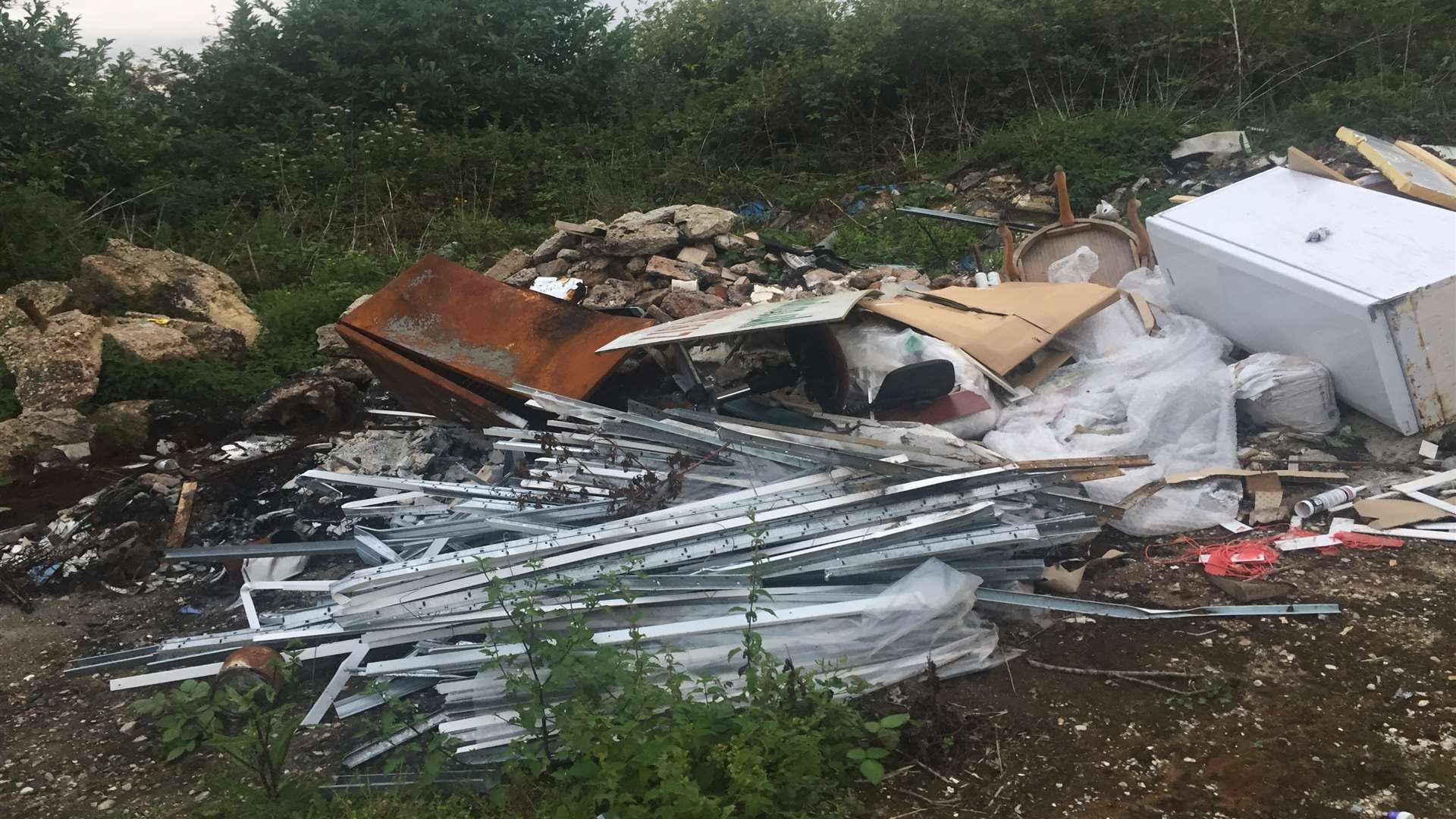 Fly-tipping spotted near Homelands in Ashford