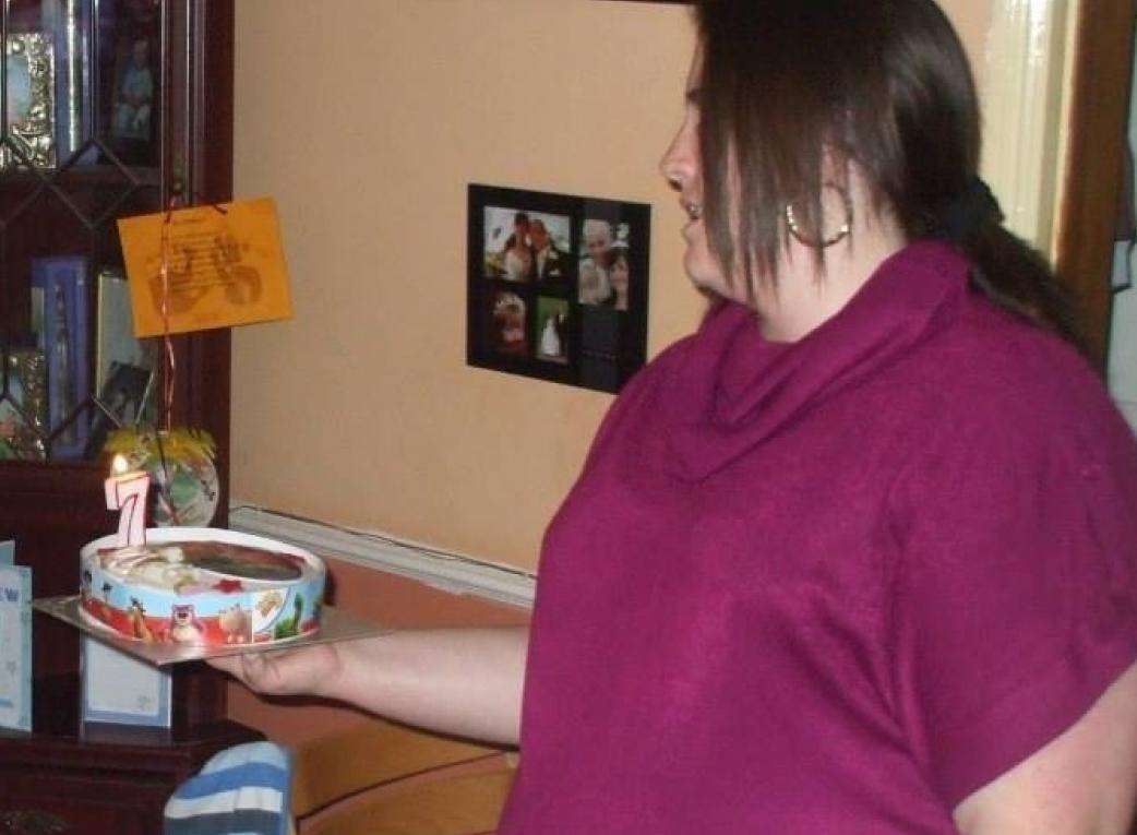 The picture that started Zoe's quest to lose weight