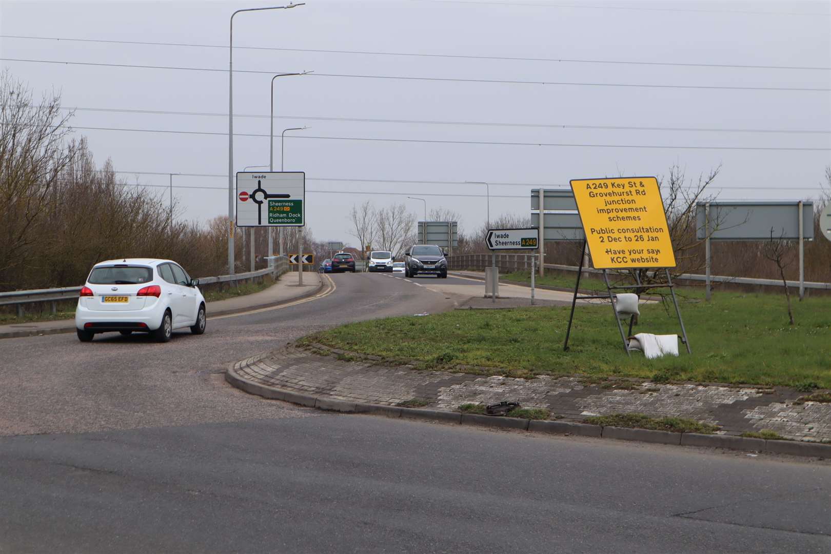 Grovehurst roundabout on the A249 at Iwade and Kemsley near Sittingbourne to be upgraded