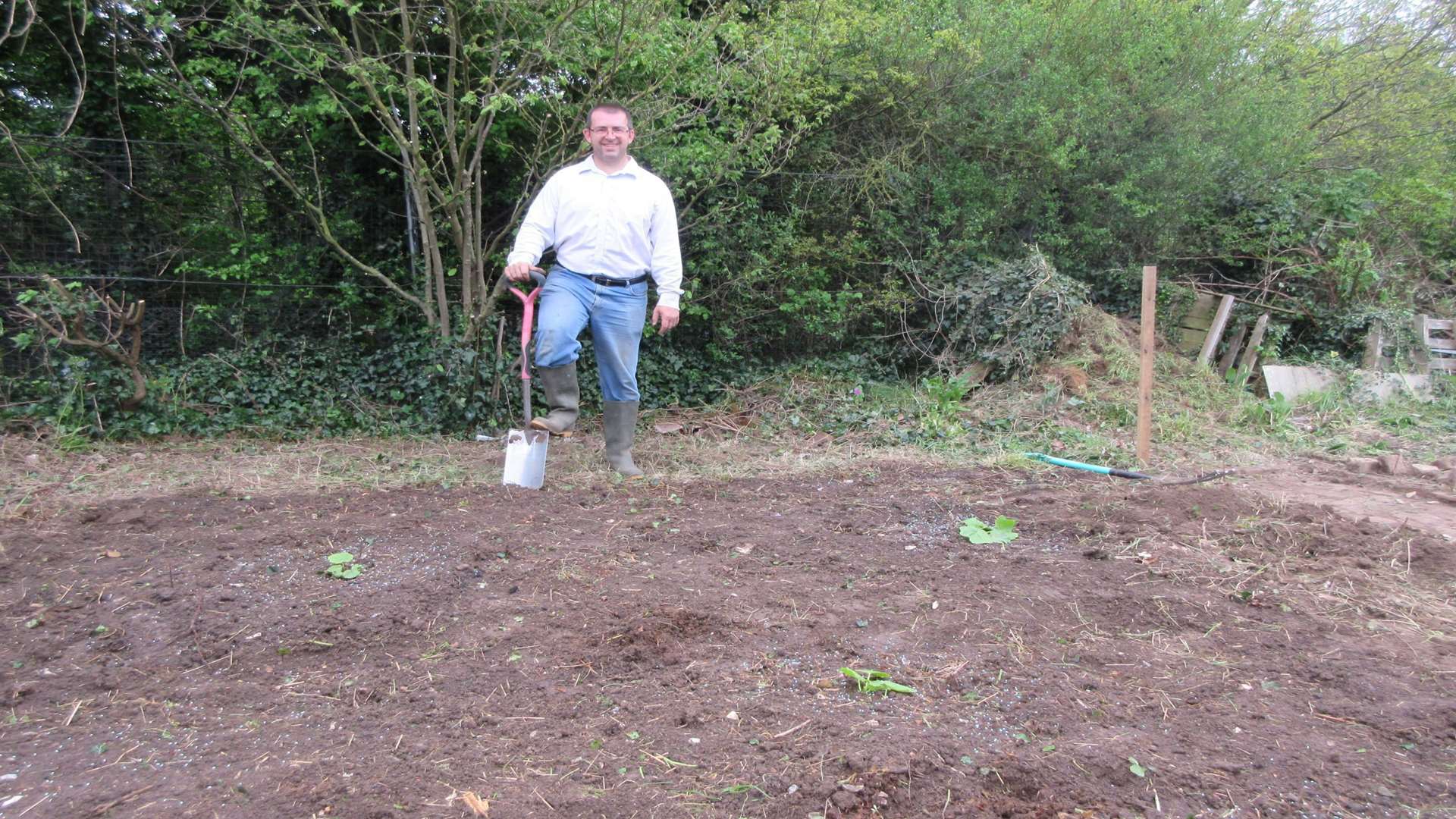 Clive Bilby on his allotment