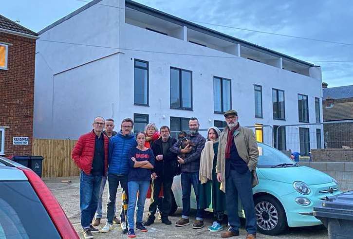 Residents say the new block of flats in Canterbury Road, Whitstable, looks like the Titanic. Picture: Betsy Caddick Lawrence