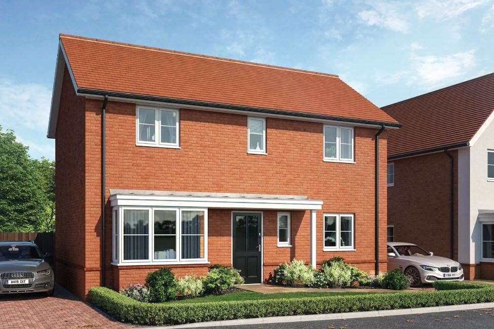 A CGI of the 'Watson' style house type at the Crown Fields development in Chatham