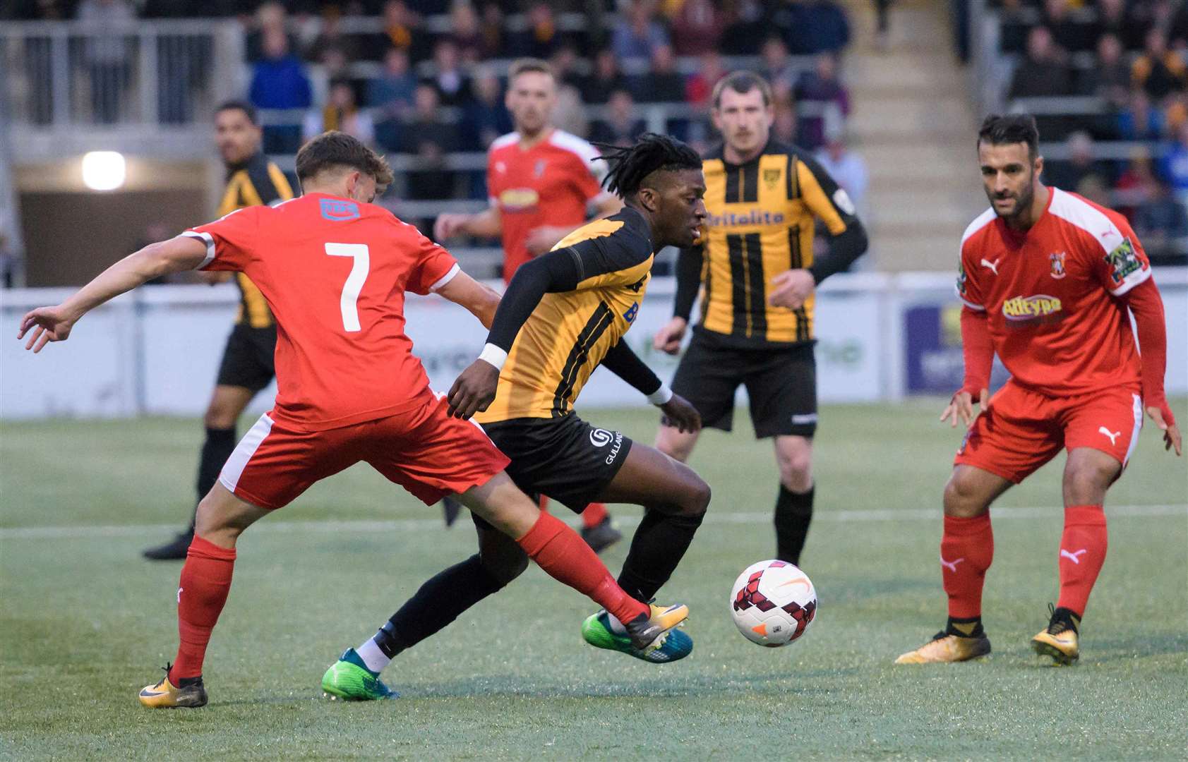Andre Coker in action for Maidstone Picture: Andy Payton