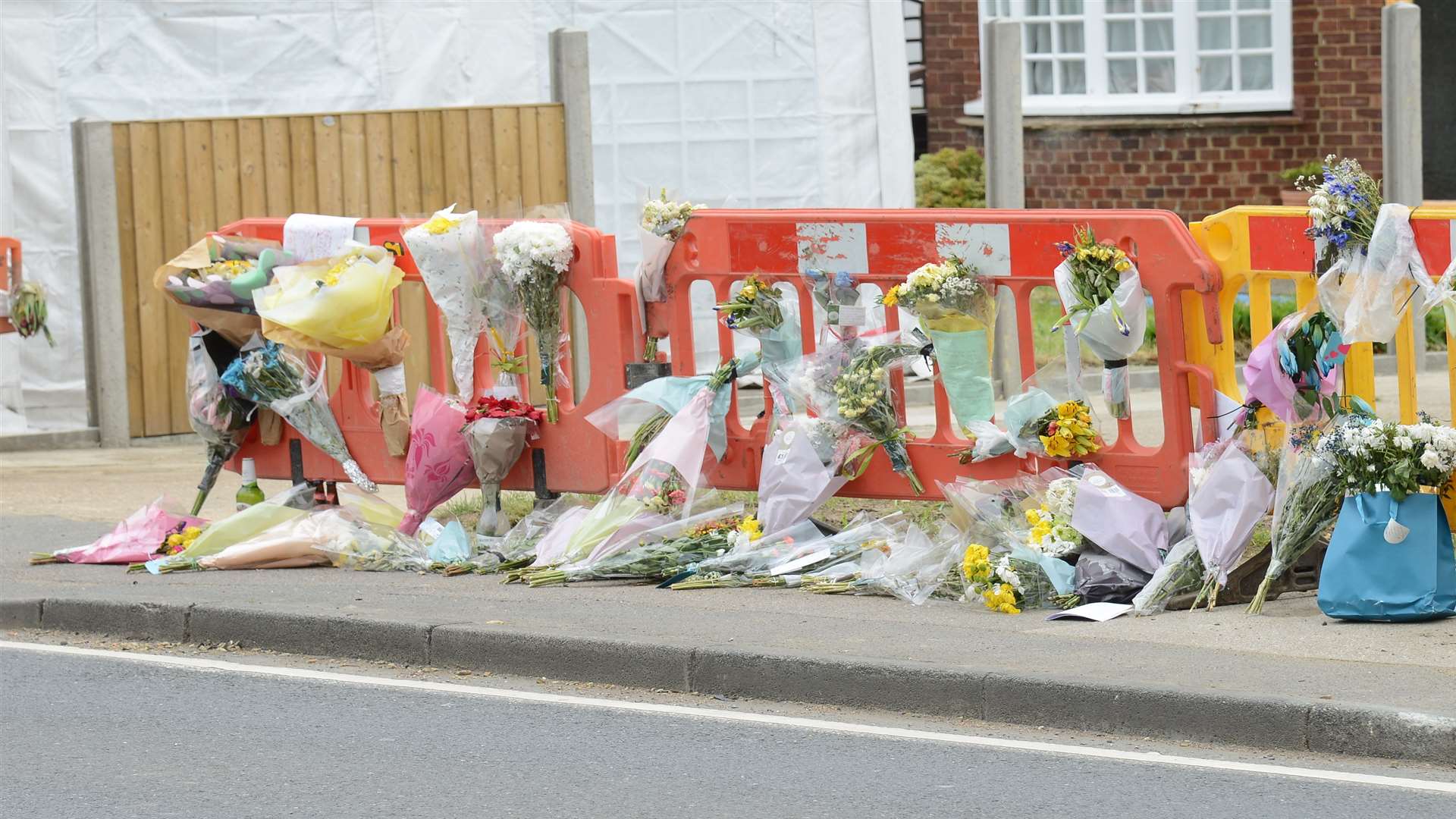 Floral tributes were left for Jack at the roadside.