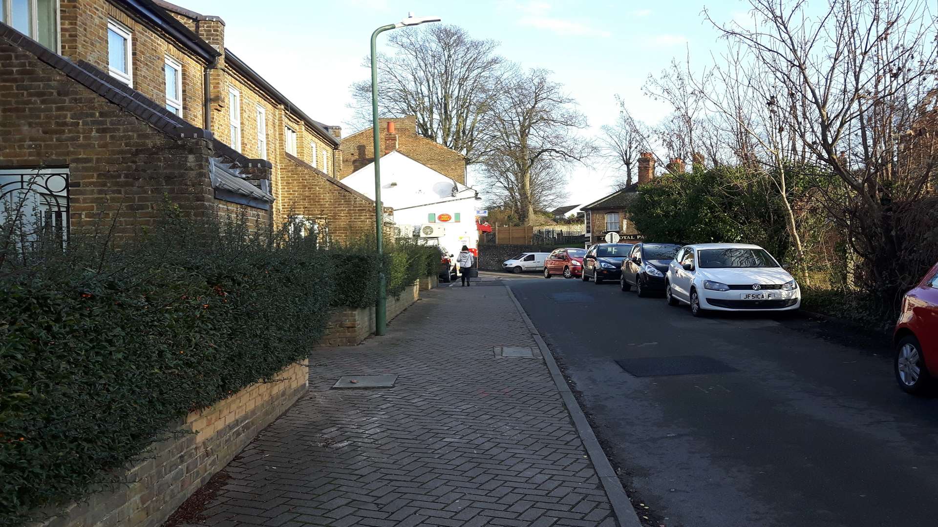 Looking along Church Street towards the Royal Paper Mill pub on Tovil Hill
