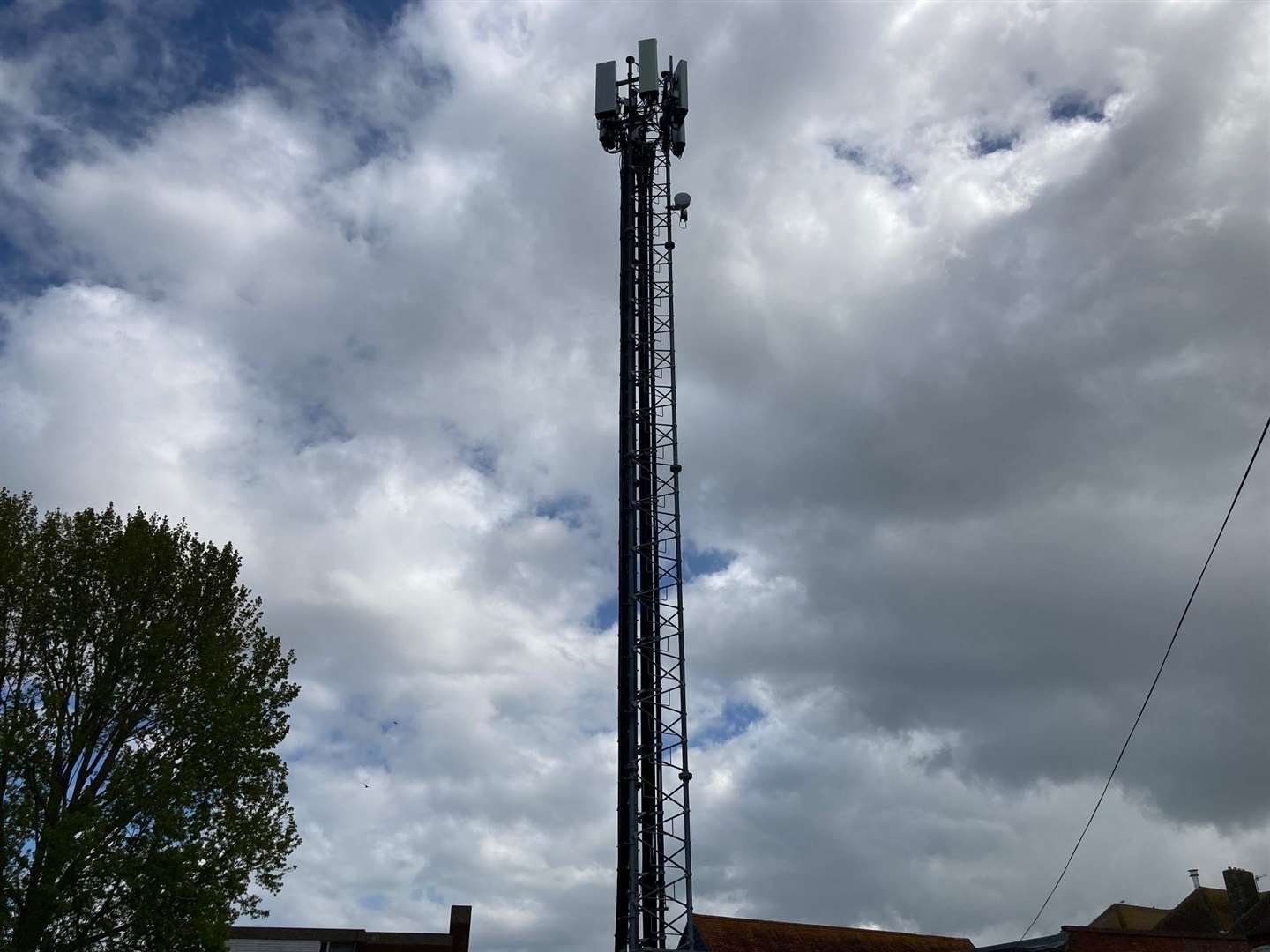 The 80ft EE phone mast in Central car park, Faversham
