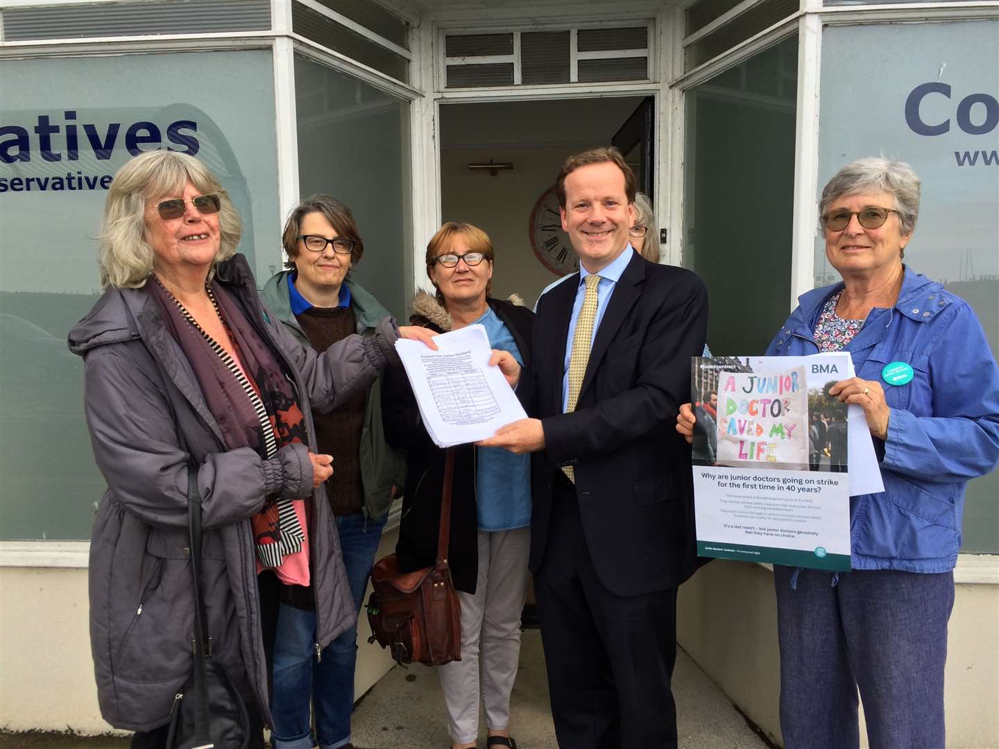 Fair Deal group members with MP Charlie Elphicke