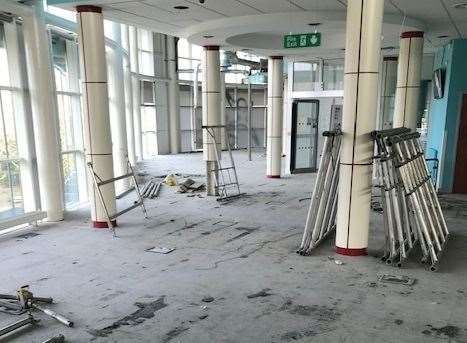 The gym is being extended as part of the Stour Centre's refurbishment