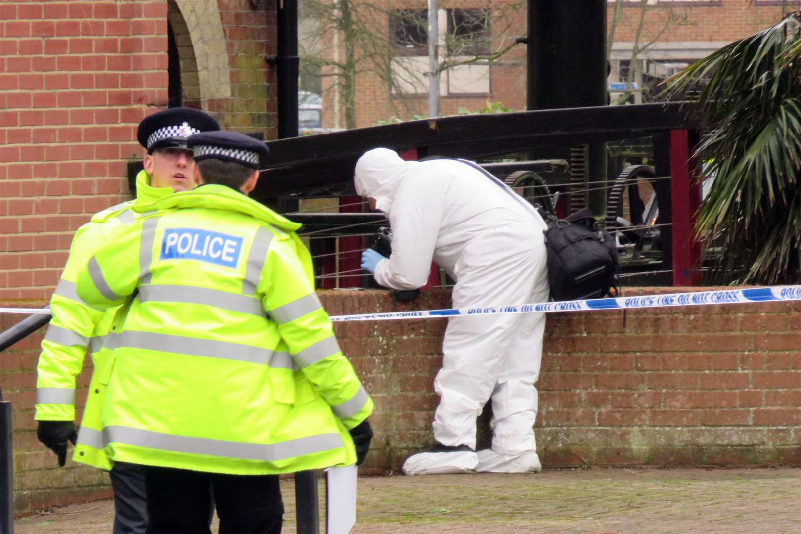 Forensics were called to the scene following the discovery of the body
