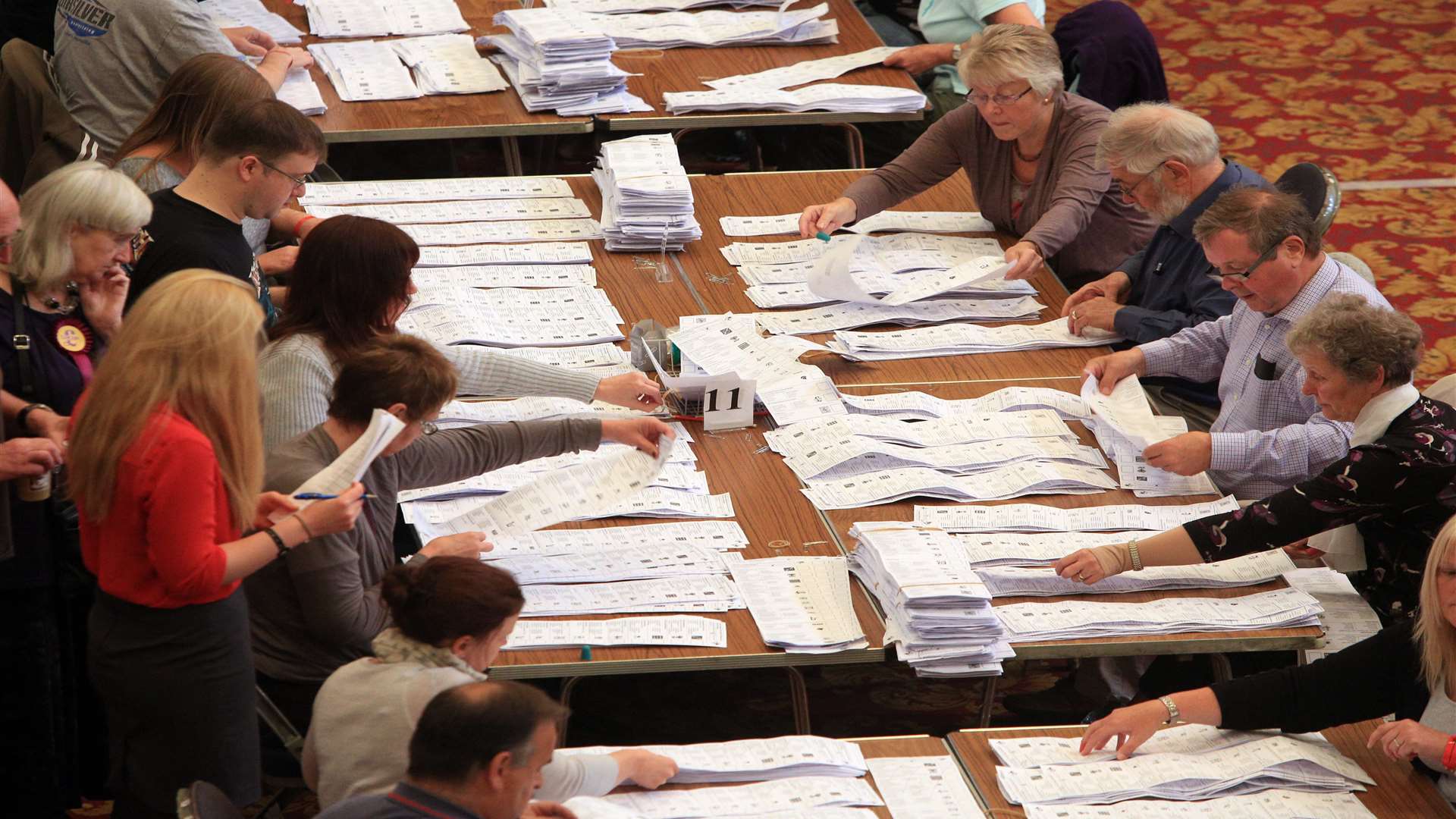 Votes being counted at an election. Picture: Jon Rowley/SWNS.com