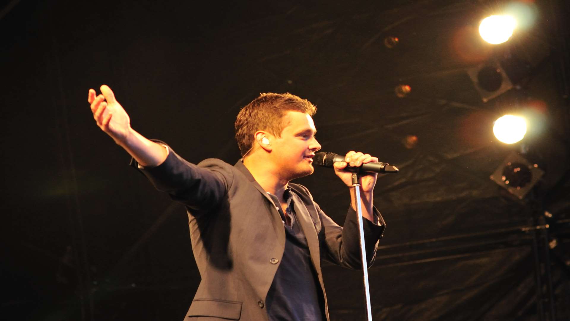 Tom Chaplin when he performed with Keane at Bedgebury Pinetum, Goudhurst