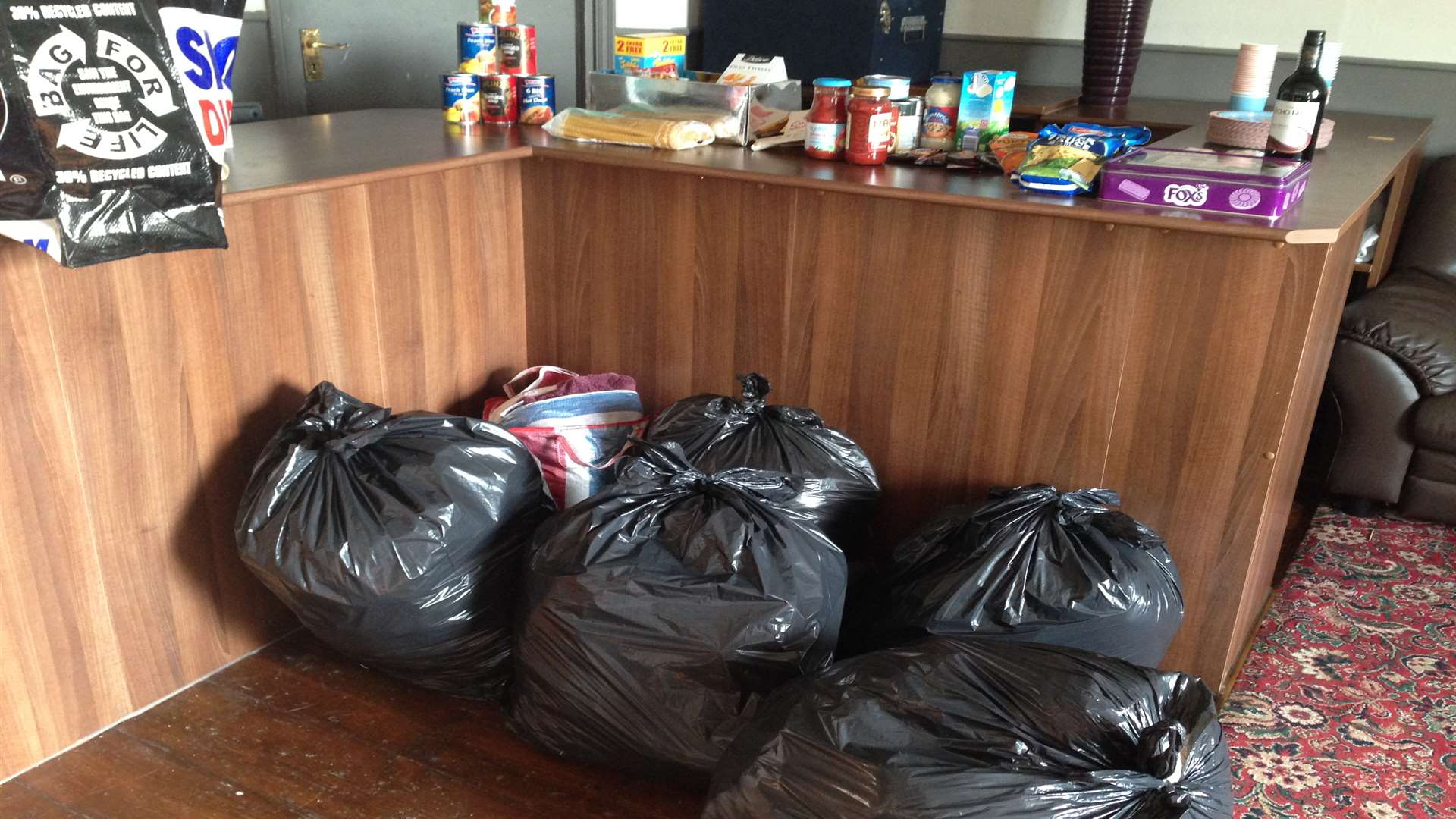 Sackloads of donations have been collected
