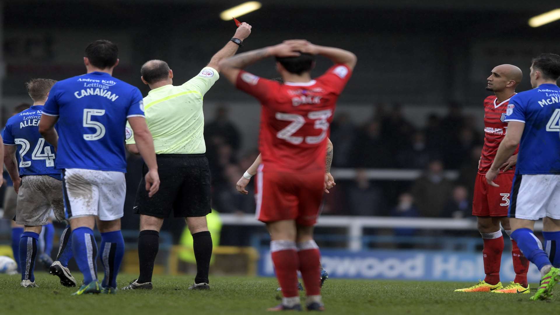 Defender Zesh Rehman was red carded on Gills' last visit Picture: Barry Goodwin