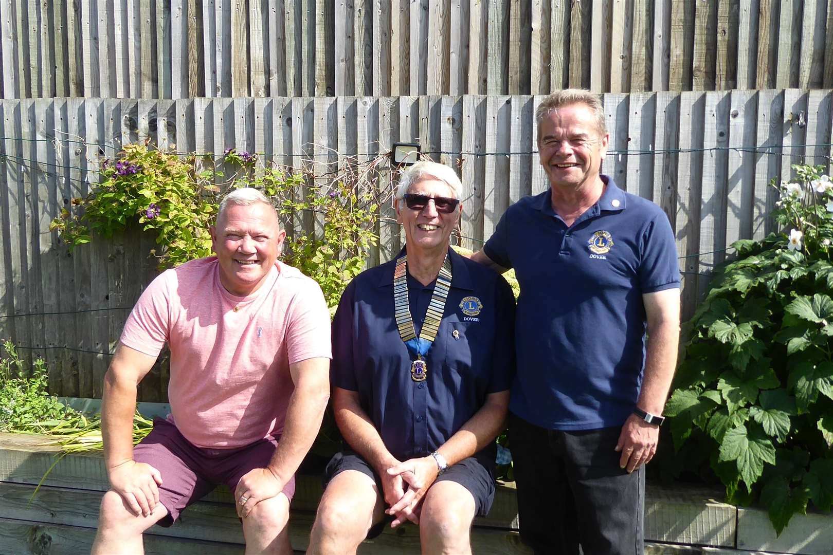 Past and present presidents, from left, Garry Dixon, Len Button and Kevin Finnon. Picture: Dover Lions Club