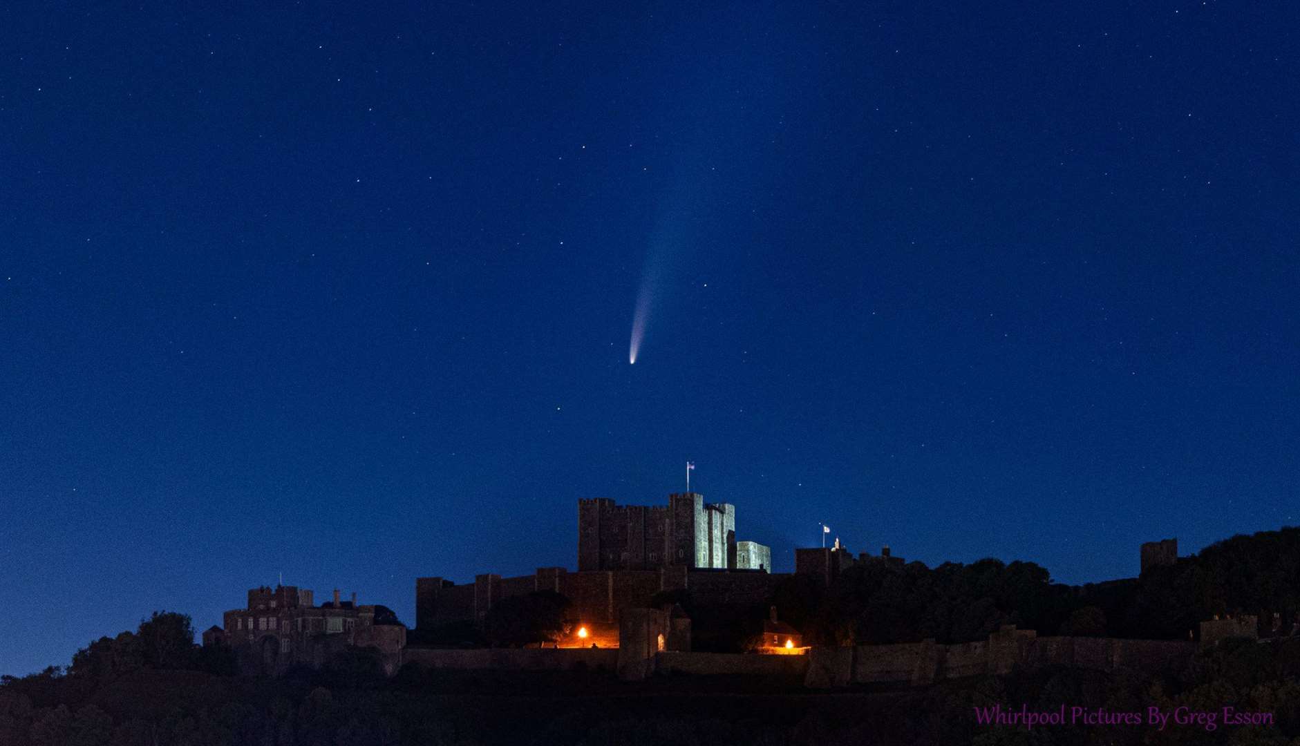 Neowise captured above Dover Castle. Pic: Greg Esson