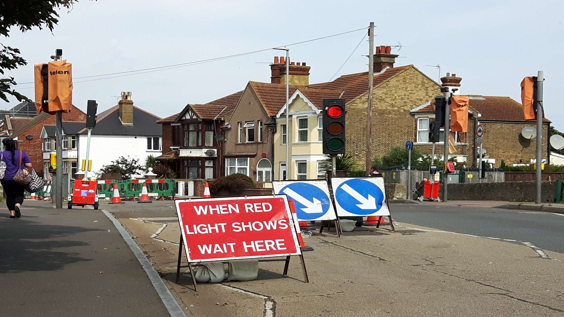 Delays built up when these traffic lights stuck on red.