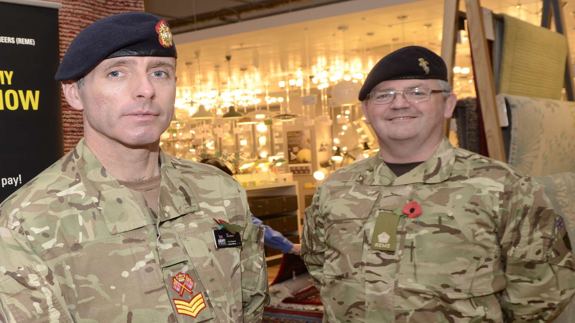 Sgt Andy Roberts and Major Phil Linehan from 133 Field Command REME