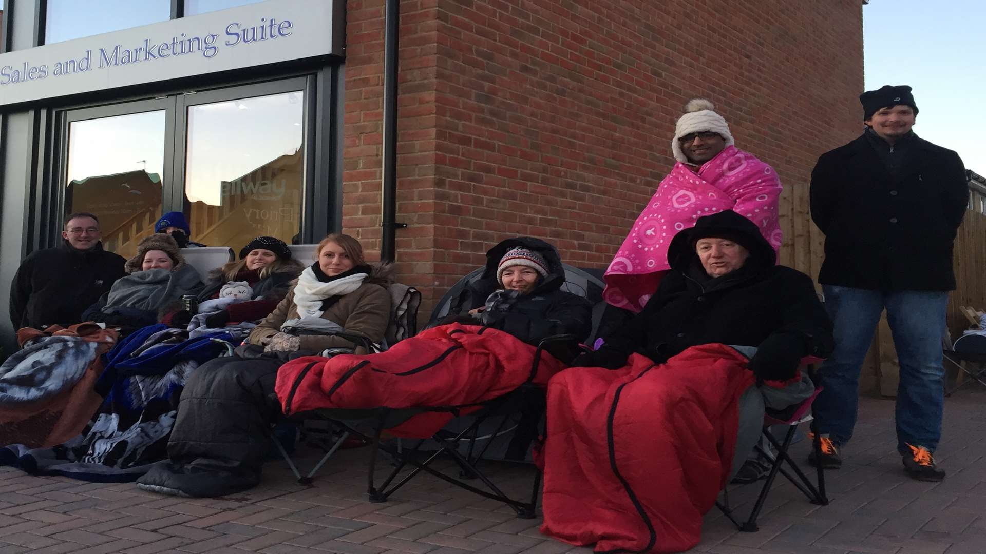 People camping outside Bellway homes in Dartford to make sure they get a new build house