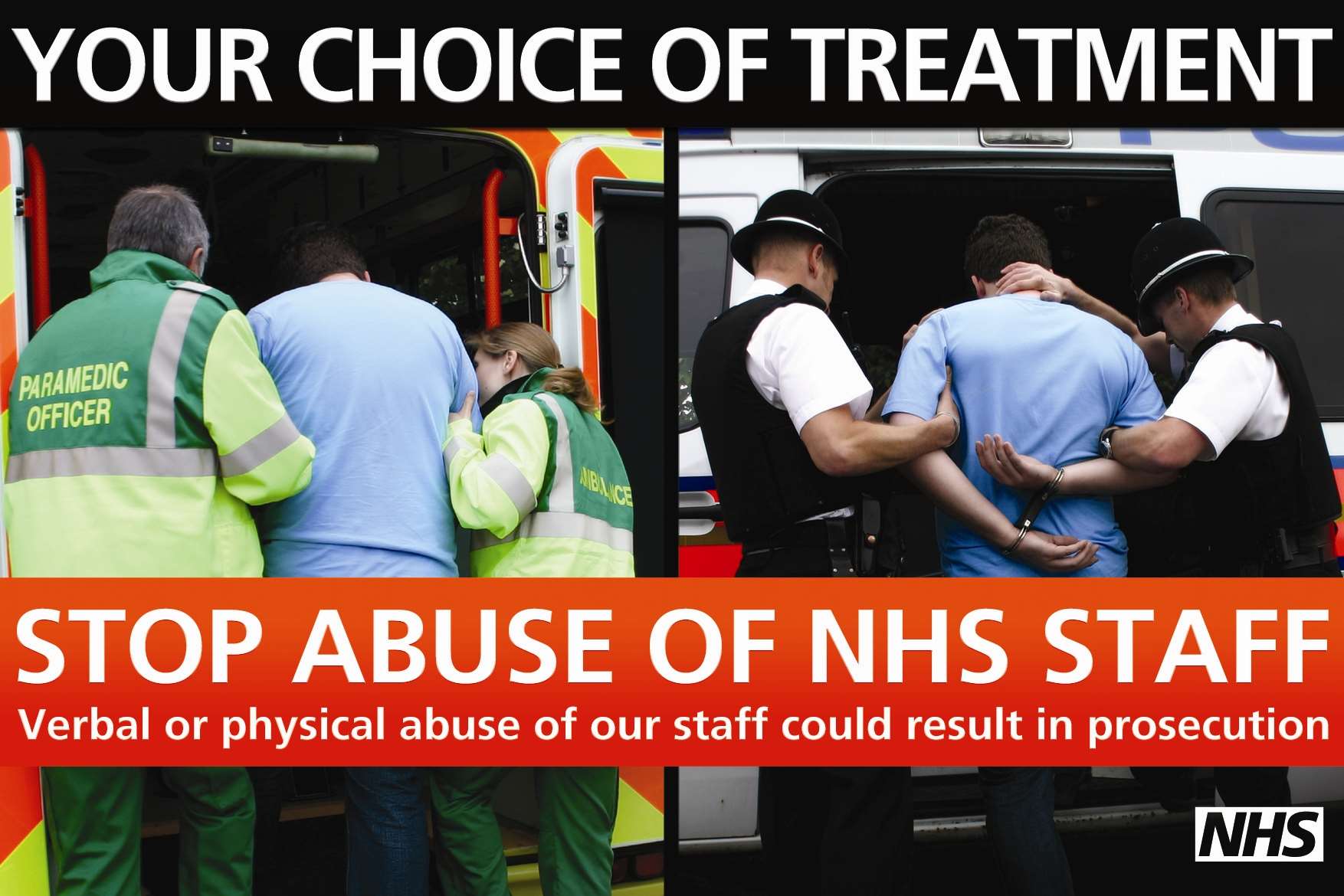 An anti-violence advertisement used by the NHS