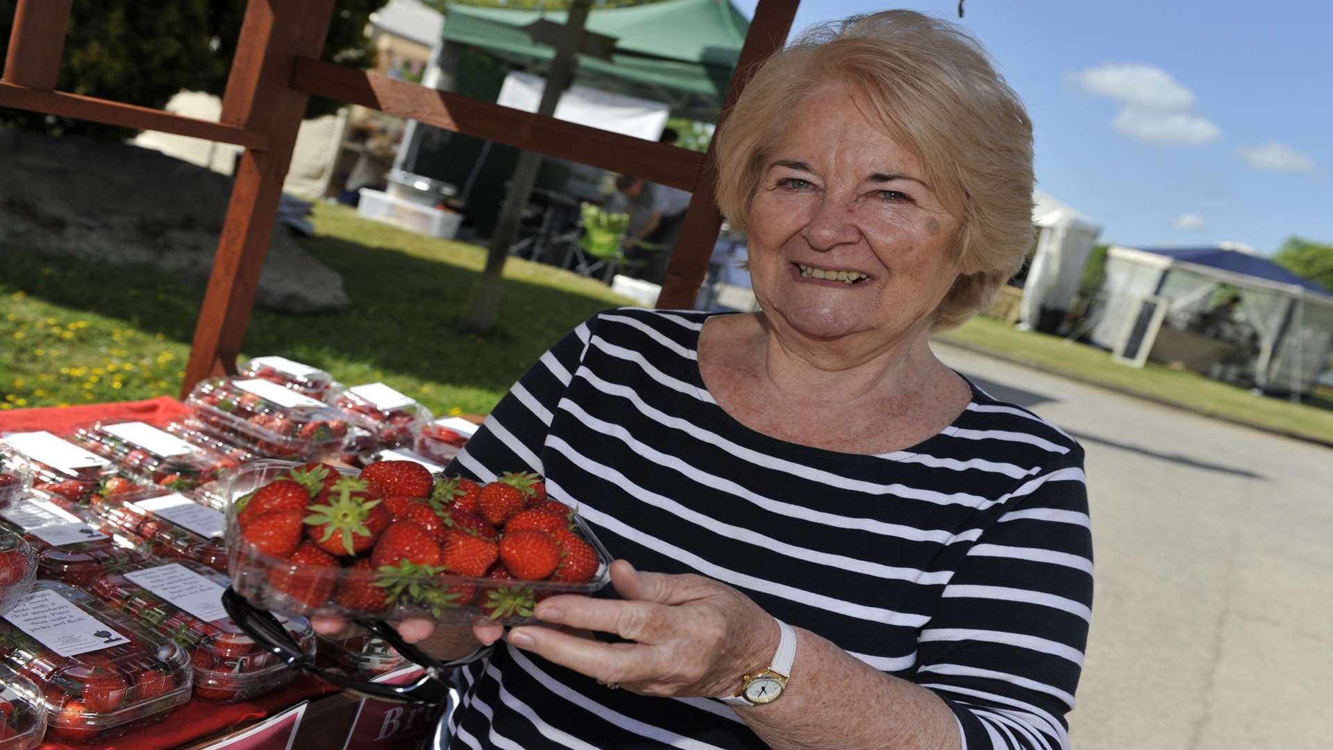 Taste the first fruit of the season at Brogdale's Strawberry Festival - like Janice Wells. Picture: Tony Flashman