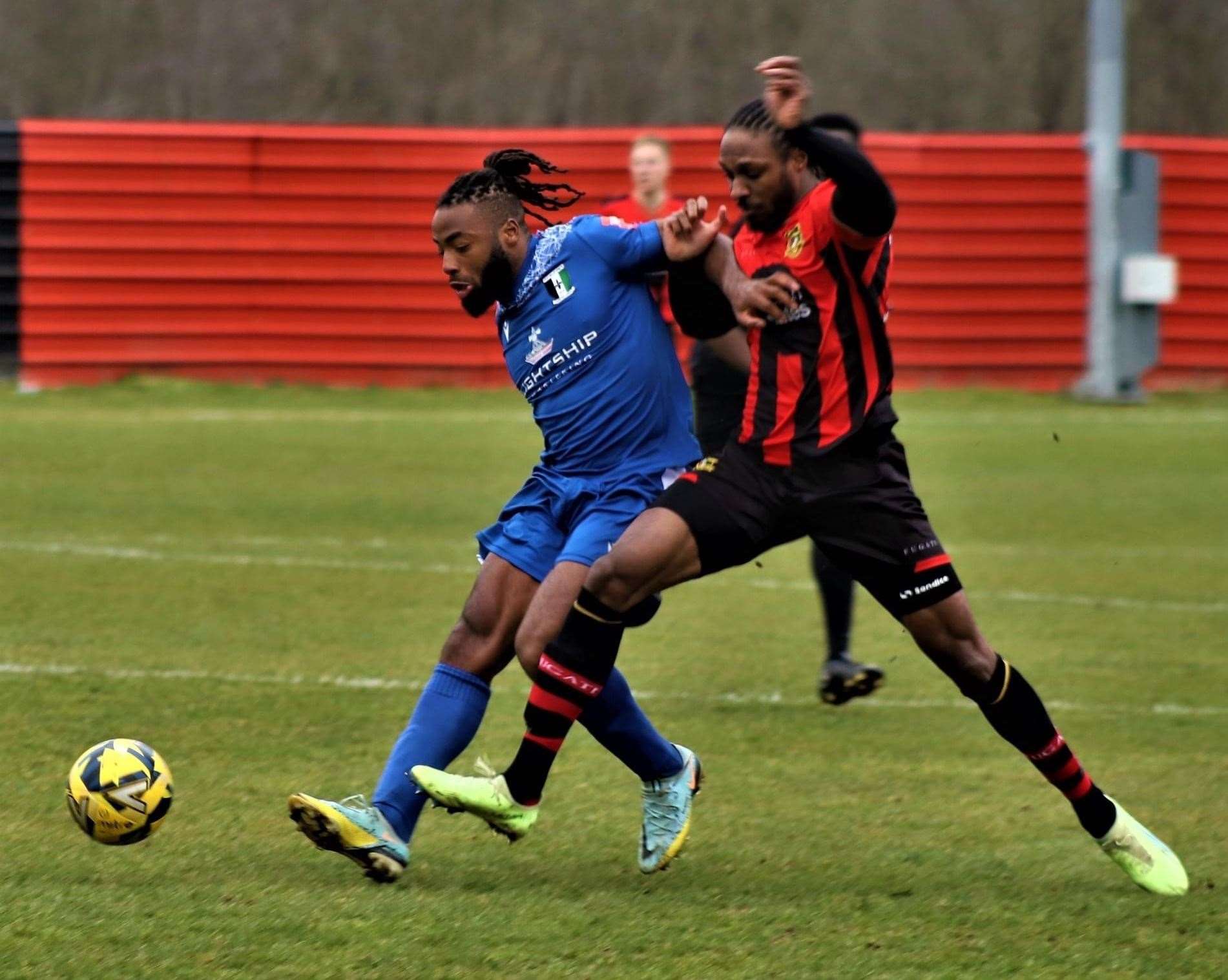 Sittingbourne put in a challenge against Cray Valley last weekend. Picture: Paul Golding
