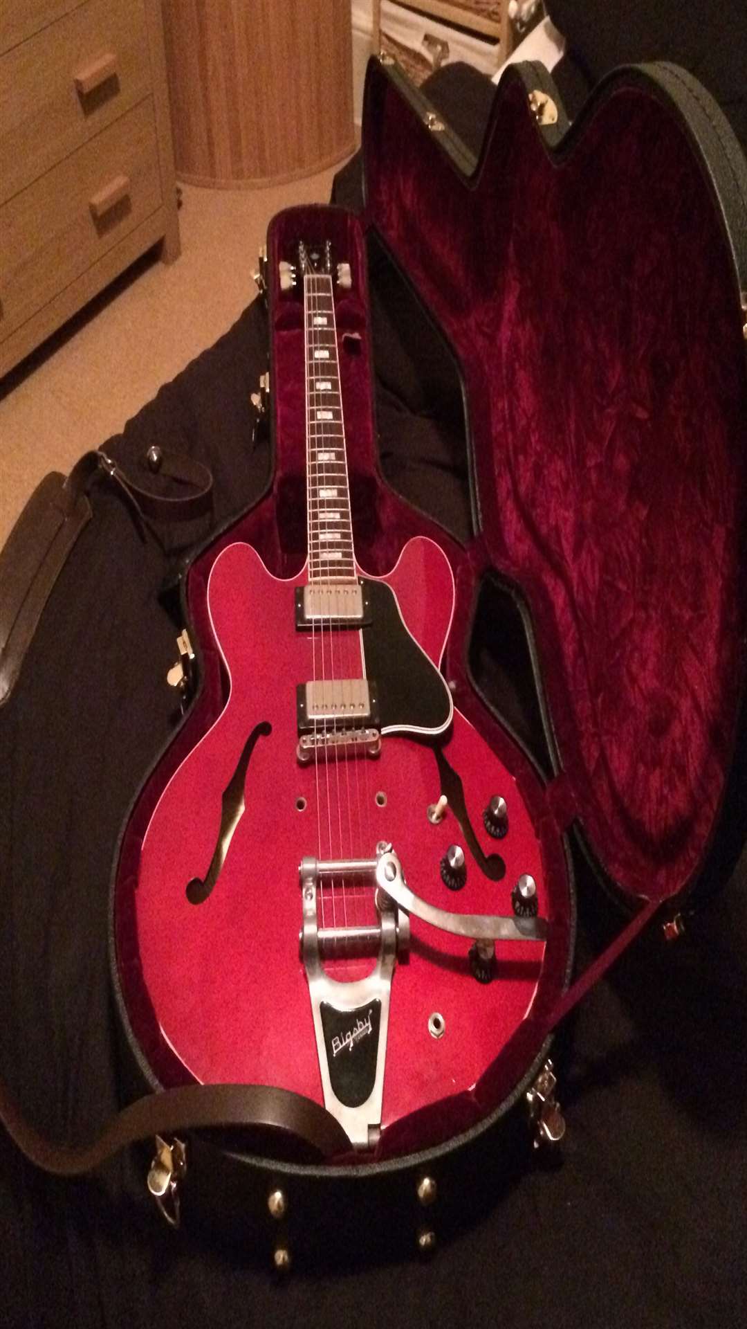 Mr Donaldson's rare Gibson ES 335 which may have been stolen